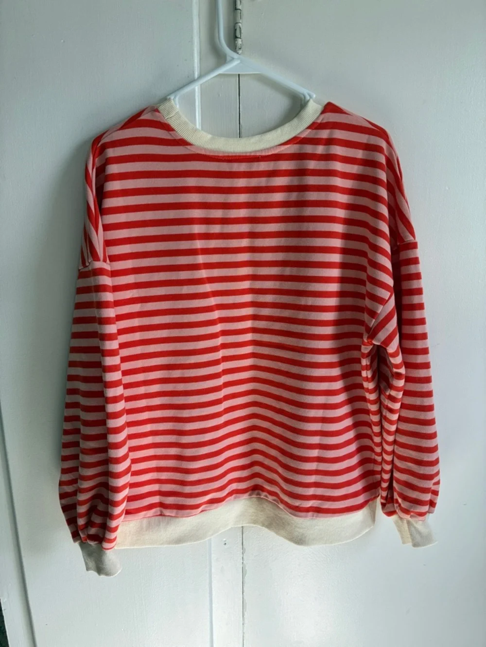 UEU Oversized Striped Crewneck Long Sleeve Color Block Pullover
Sweatshirt - Picture 7 of 8